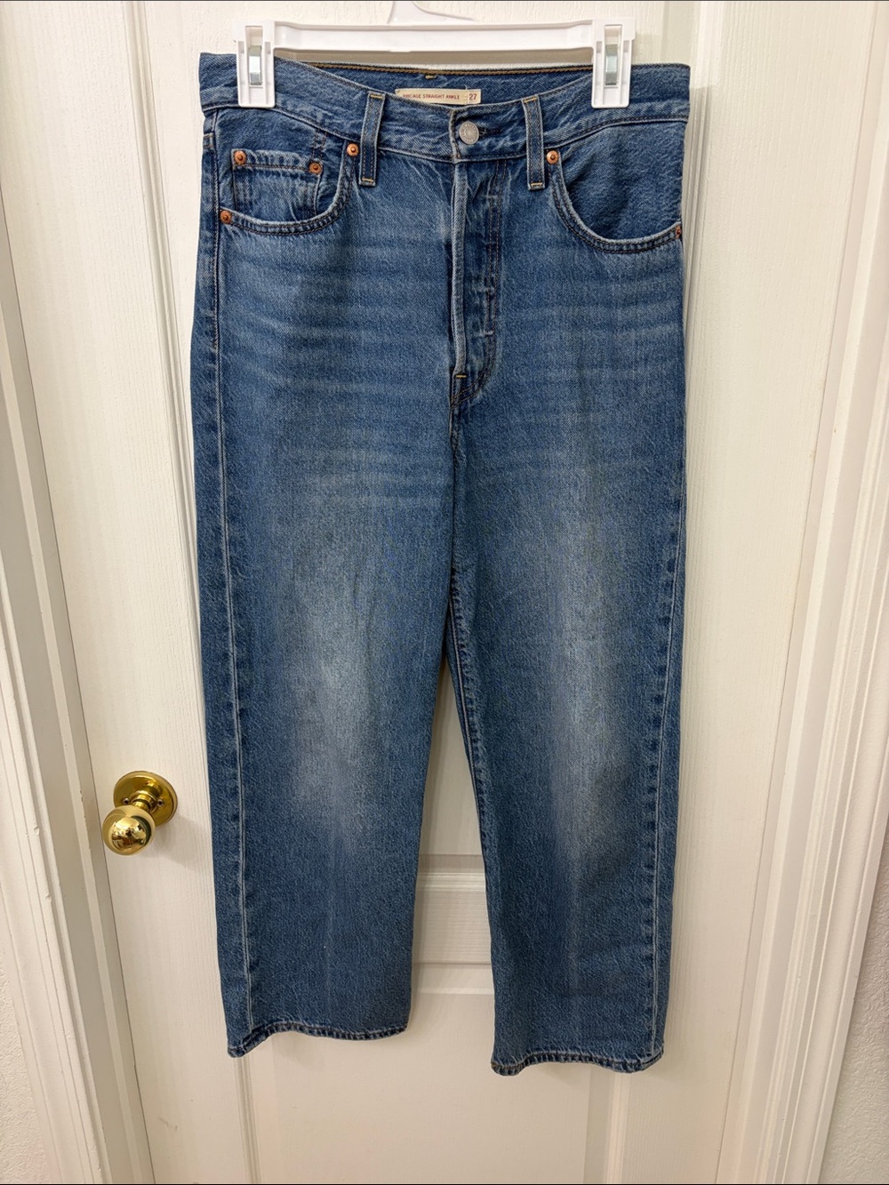 LEVI’S Premium Denim Ribcage Straight Ankle Jeans Sz 27